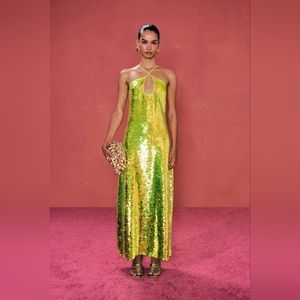 cult gaia | Dresses | Cult Gaia Gold Sequin Maxi Dress | Poshmark